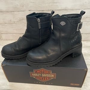 Harley Davidson Kelso Moto Boots Ripple Sole - Used